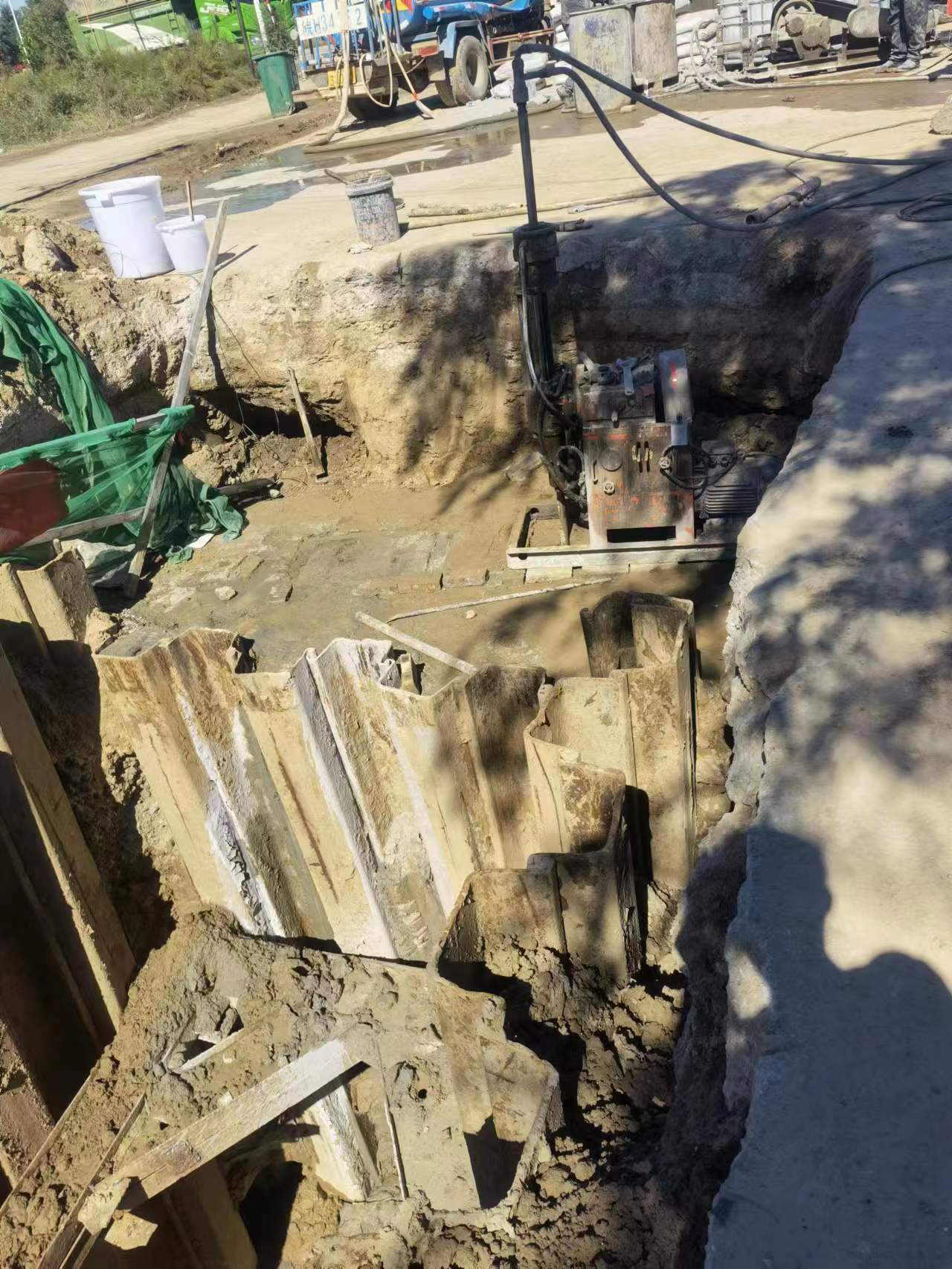 铁岭基坑隧道止水帷幕桩底钻孔高压注浆